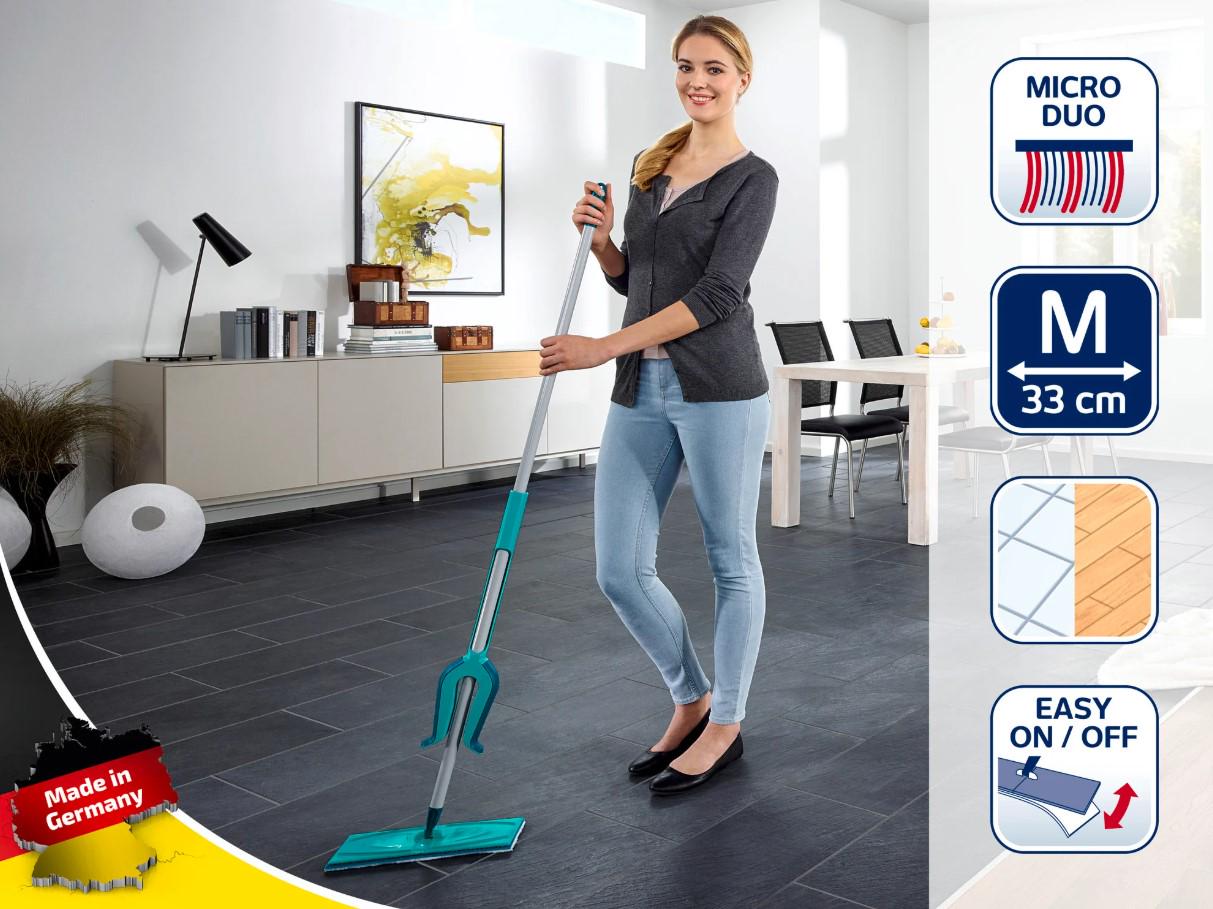 Швабра для пола с отжимом Picobello Micro Duo Leifheit 56553 33 см (26358134) - фото 10