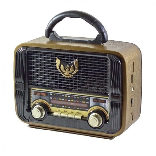 Аккумуляторная радиоколонка Kemai Retro MD-190 5Bт с Bluetooth и USB Black