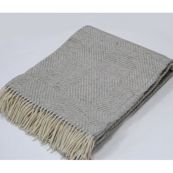 Плед шерстяной Vladi Лилль 140х200 Серый (2000022082419)