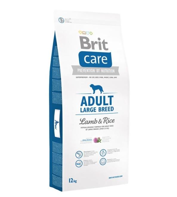 Корм для собак Brit Care Large Breed Lamb and Rice с рисом и ягненком для взрослых собак крупных пород 12 кг (7163928)