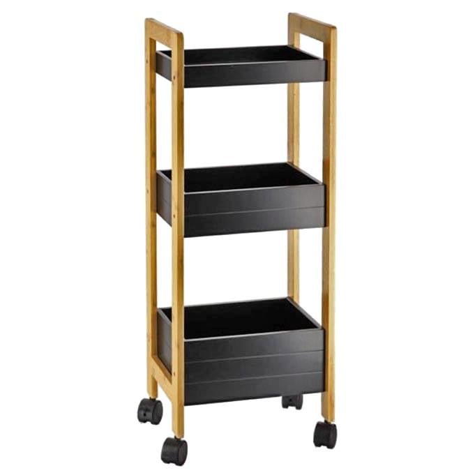 Этажерка для ванной из дерева на колесиках Вижн Сиена/Венге (АБТ-00880512)