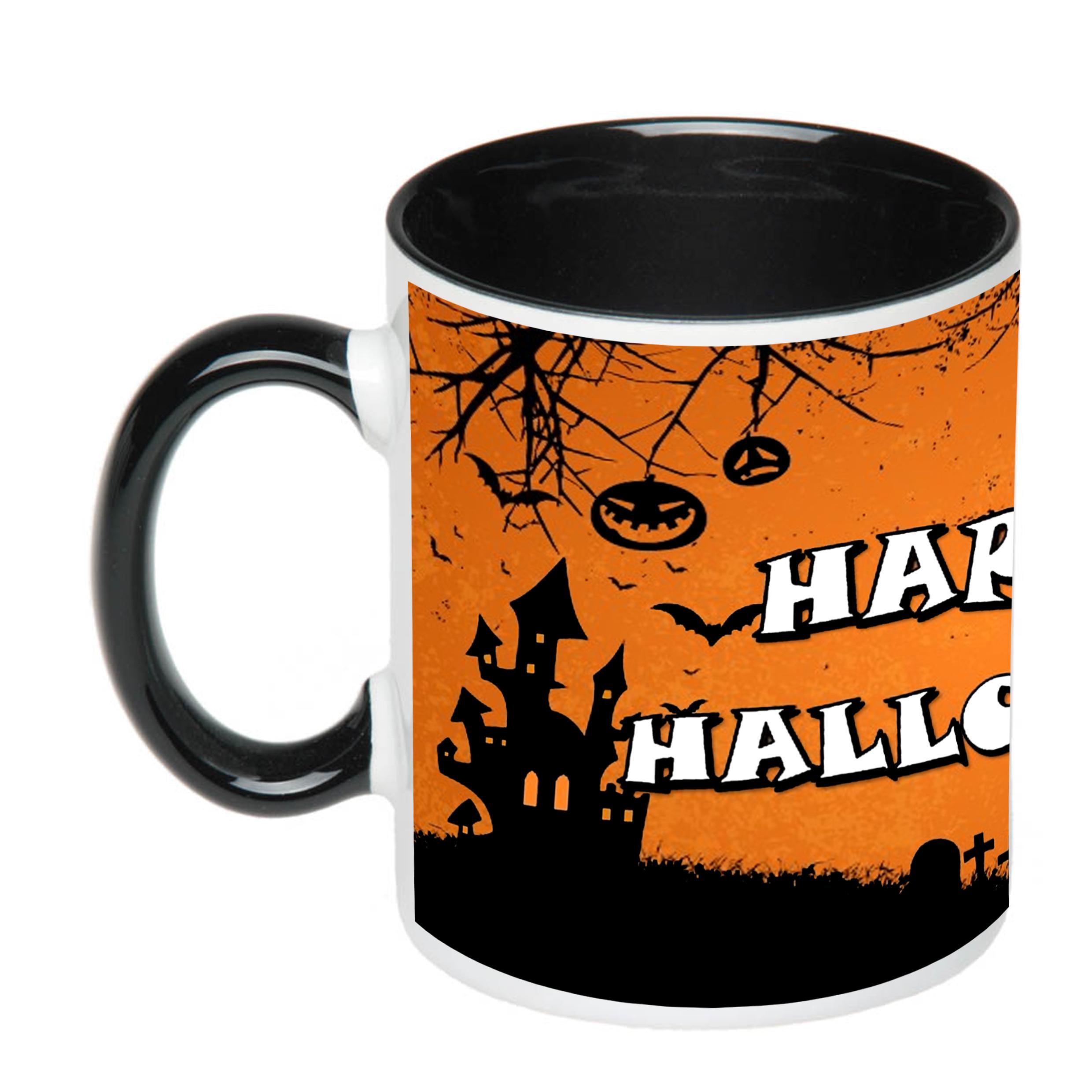 Чашка с печатью Happy Helloween №2 330 мл Черный (20857)