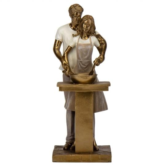 Статуэтка Elisey Влюбленные готовят 25 см Золотой (2007-251)