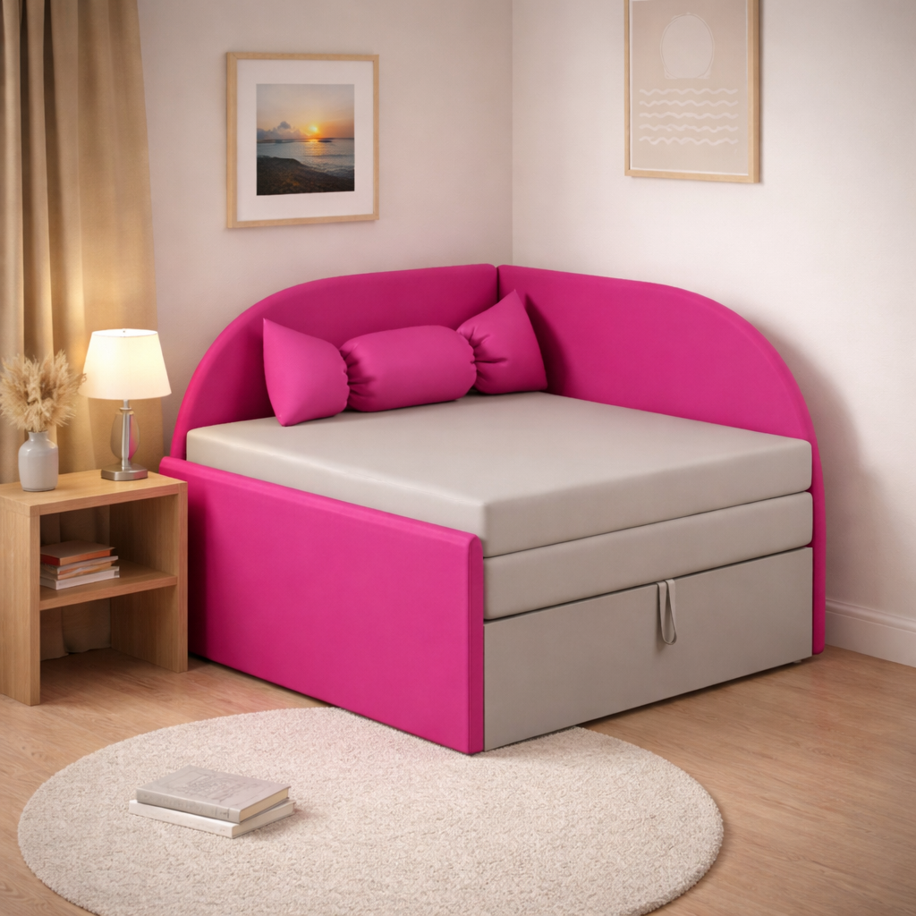 Диван детский раскладной Viorina-Deko Малютка Розовый Диван детский раскладной Viorina-Deko Малютка Розовый