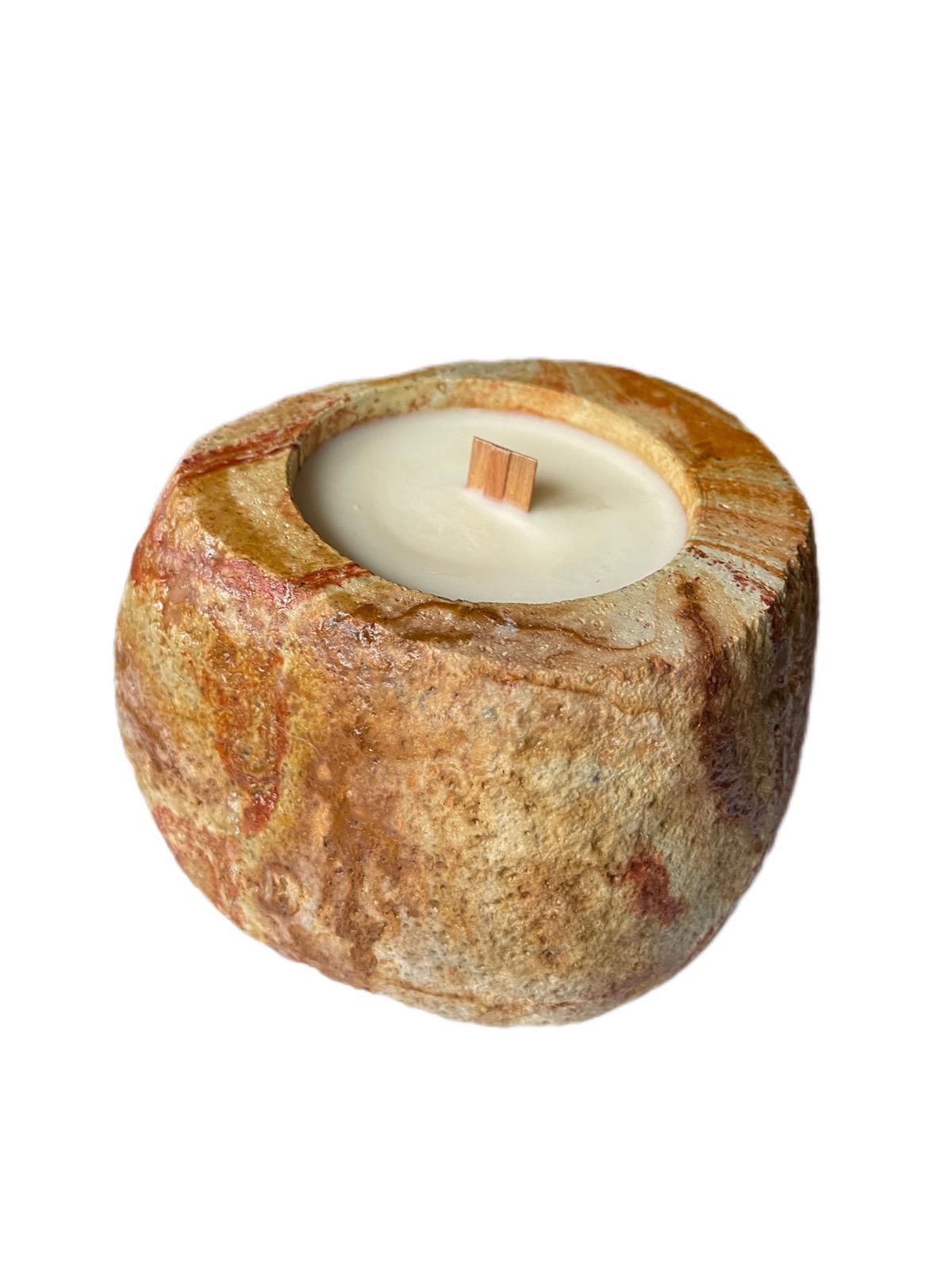 Свеча интерьерная ароматизированная THE КАМЕНЬ Кокос ручная работа (29014775)