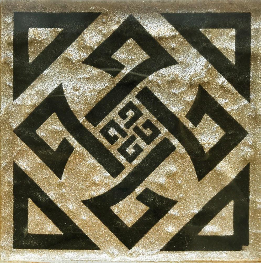 Тако скляне Kotto Ceramica GTР 7311 GOTHIC Gold Brocade S1 73x73x8 см (20459169)