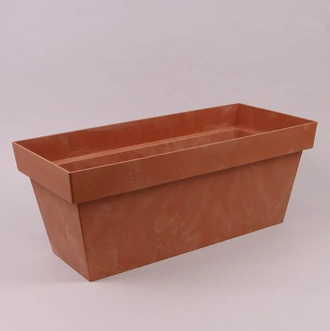 Балконний ящик Flora Cube Case Beton Effect 40 см Теракотовий (90356)