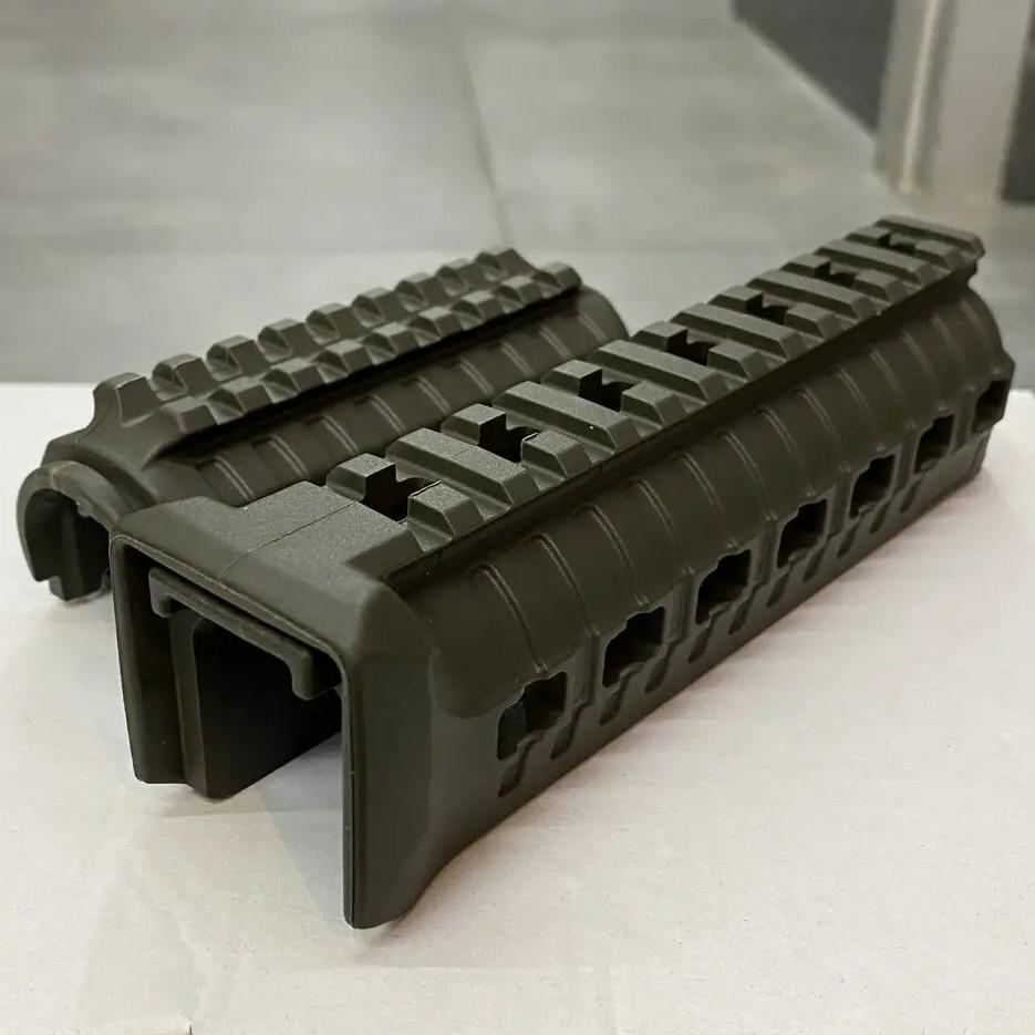 Цевье DLG-099 на АК-47 74 DLG Tactical полимерное 2 планки Picatinny 4 линии M-LOK Олива (241710) - фото 2
