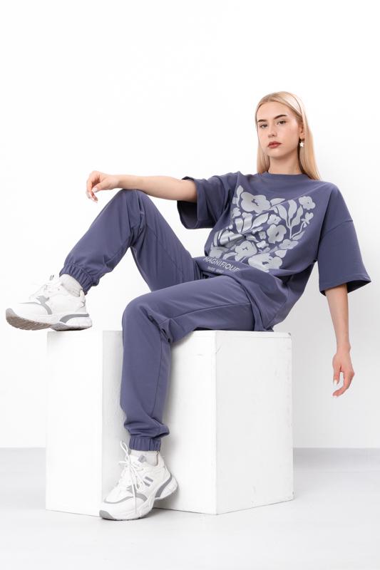 Комплект жіночий Носи Своє футболка з штанами р. 52 Сірий (8399-057-33-1) - фото 4 Комплект жіночий Носи Своє футболка з штанами р. 52 Сірий (8399-057-33-1) - фото 4