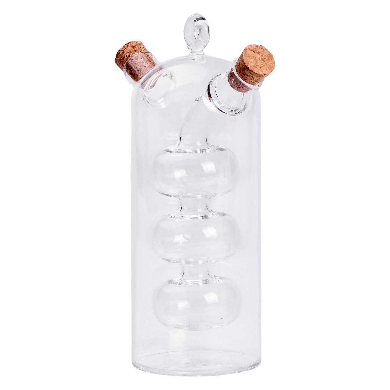 Бутылка для масла и уксуса двойная Bubbles стеклянная 100/300 мл (HP-34-15) - фото 4 Бутылка для масла и уксуса двойная Bubbles стеклянная 100/300 мл (HP-34-15) - фото 4