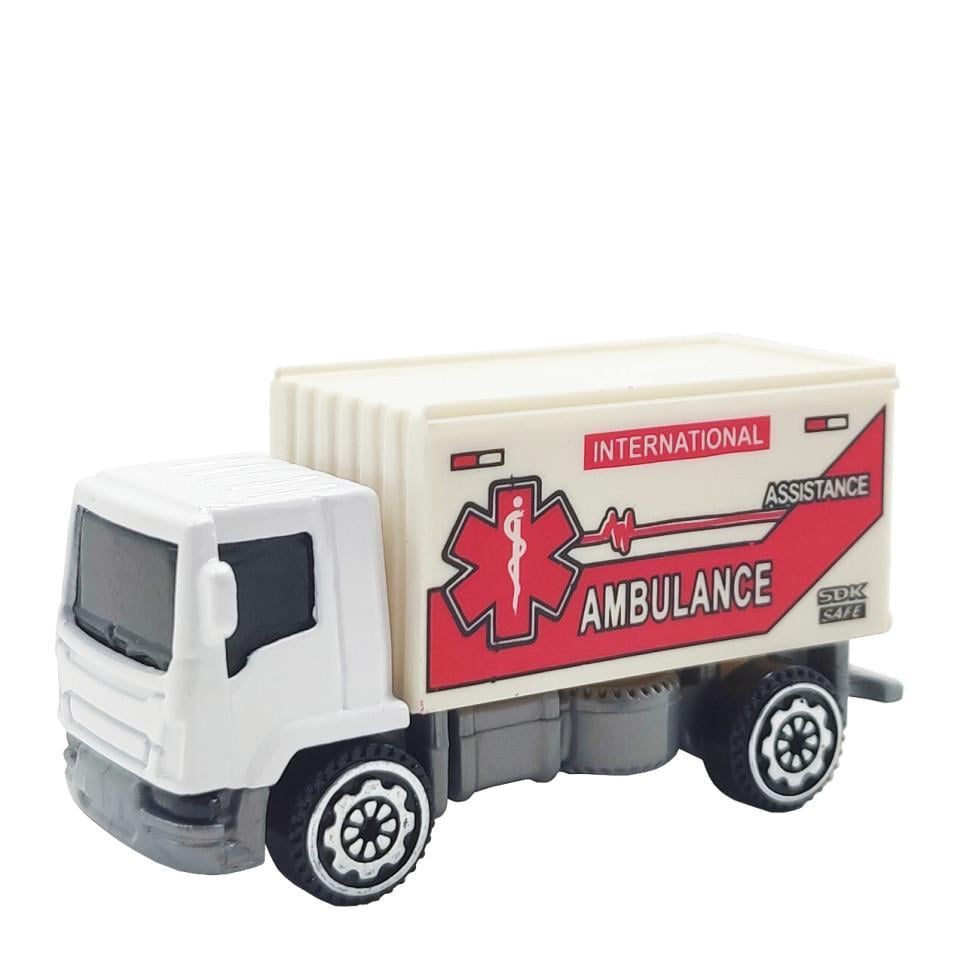 Машинка іграшкова спецтехніка Автопром 7637 масштаб 1:64 металева ambluance (RLT23827s30901) Машинка іграшкова спецтехніка Автопром 7637 масштаб 1:64 металева ambluance (RLT23827s30901)