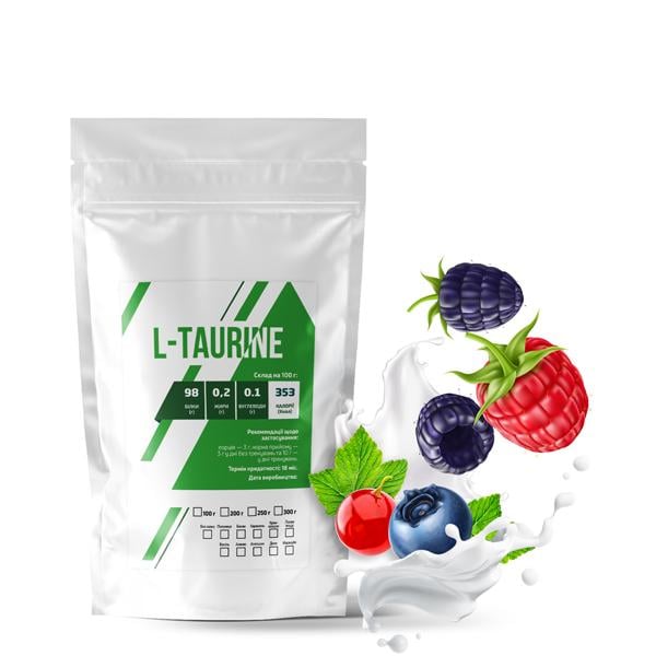 Аминокислота L-таурин Лесные ягоды в порошке на 100 порций 300 г (21-125-tau-l300)