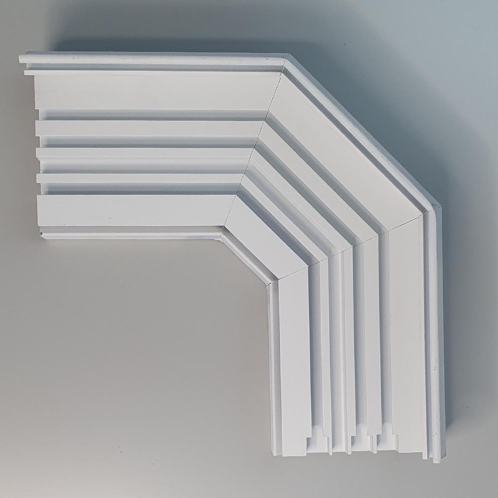 Кут карниза/гардини звичайної 45° три смуги правий Білий (1834811499) - фото 2