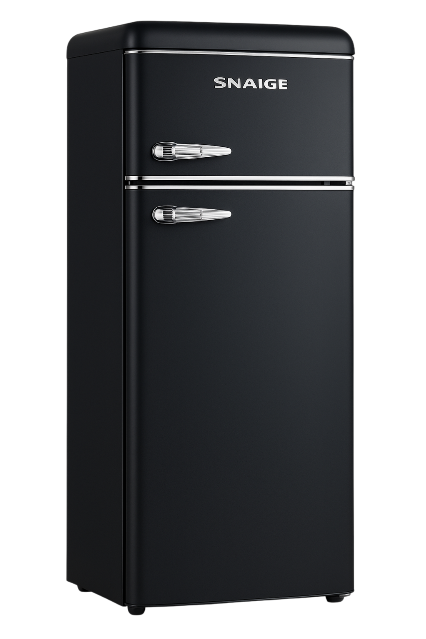 Холодильник Snaige Retro с верхней морозильной камерой 220 л Черный (FR24SM-PRJ30E) - фото 4