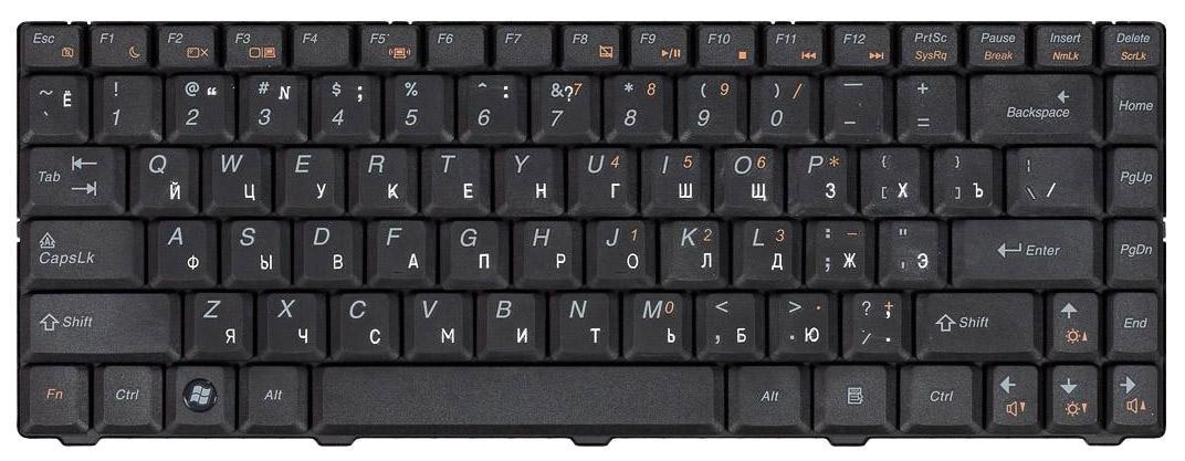 Клавіатура для ноутбука Lenovo IdeaPad B450 Black With Frame