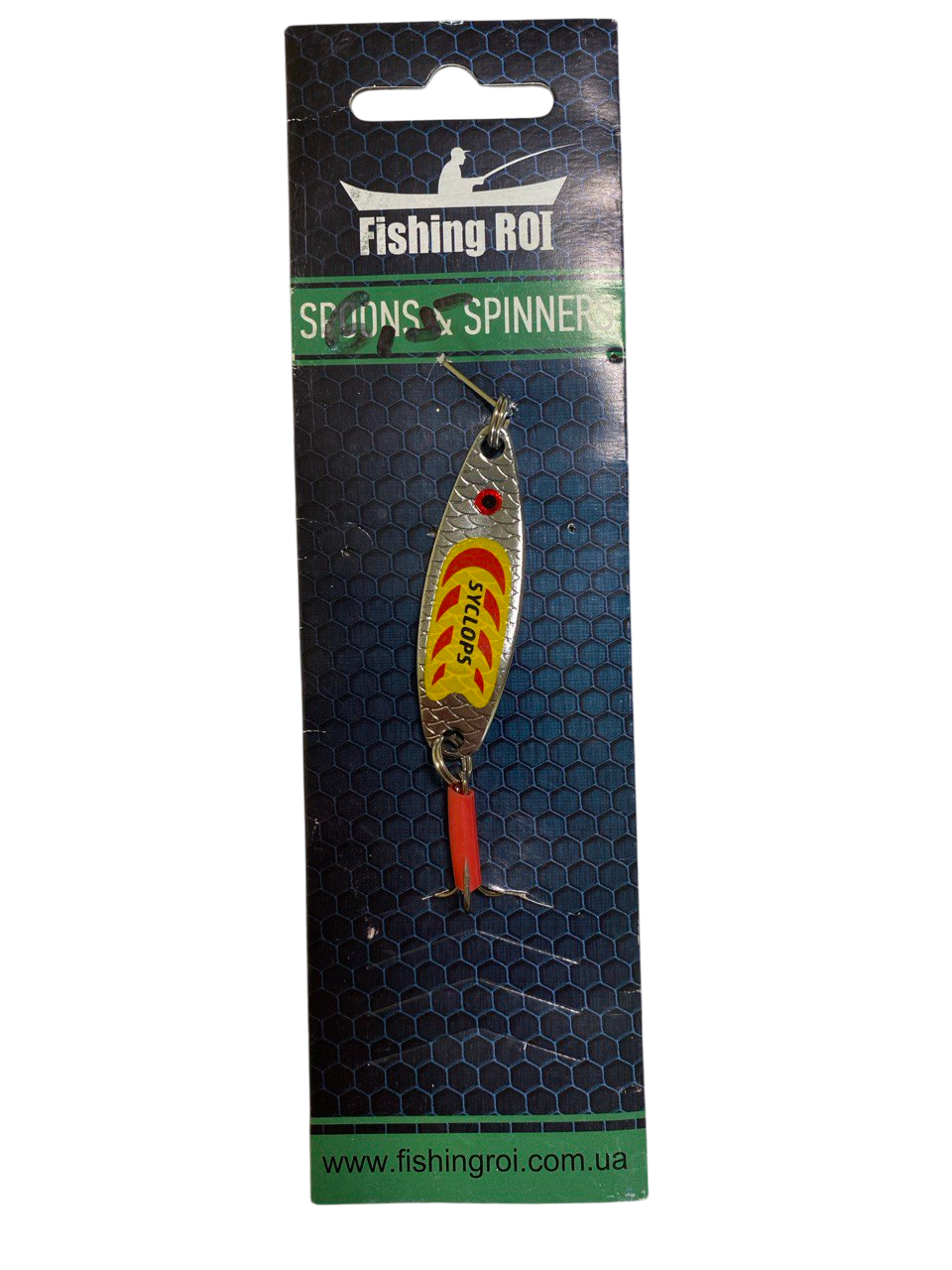 Блешня Fishing ROI Spoons and Spinners Syclops 6,5 г Сріблястий/Жовтий/Червоний (9044)