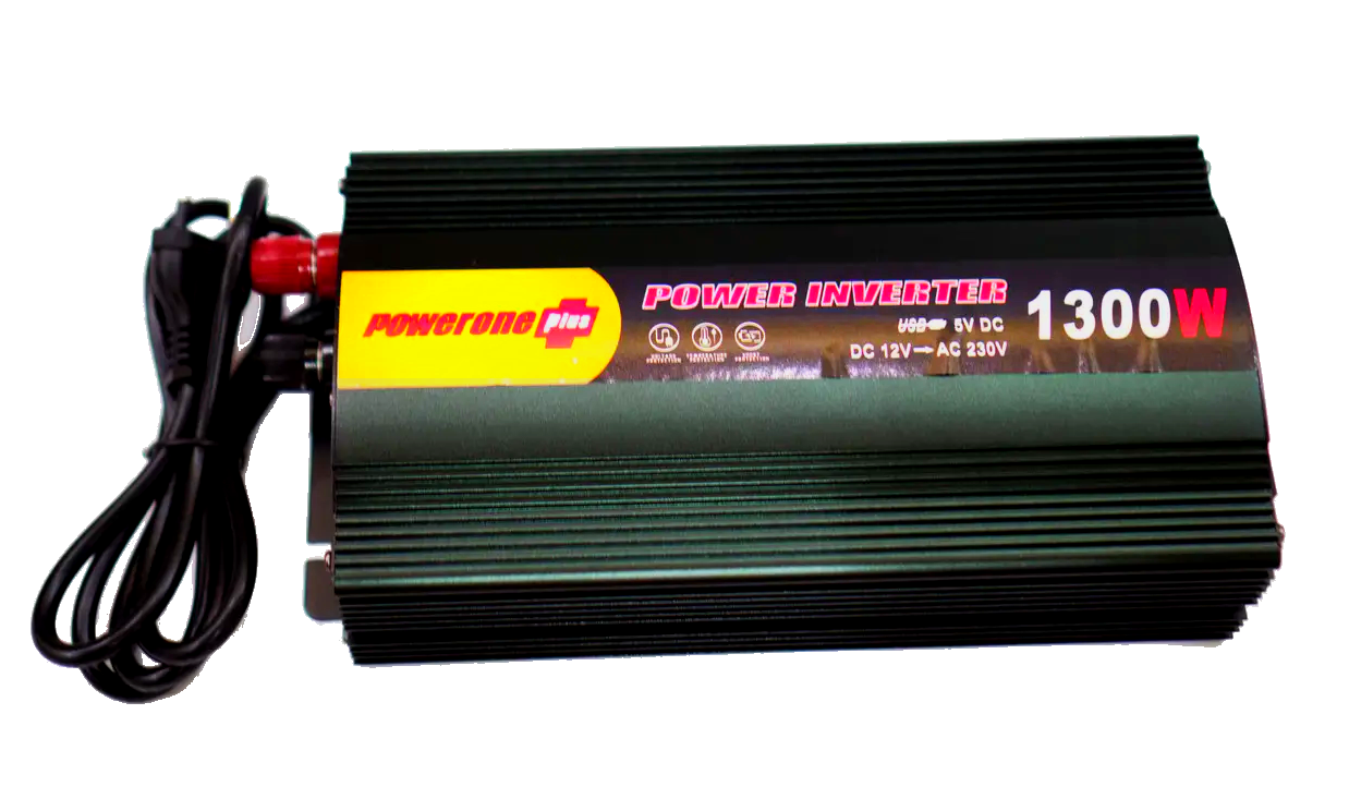 Инвертор автомобильный PowerOne 12-220V 1300W с зарядкой аккумулятора Черный (22494790) - фото 7 Инвертор автомобильный PowerOne 12-220V 1300W с зарядкой аккумулятора Черный (22494790) - фото 7