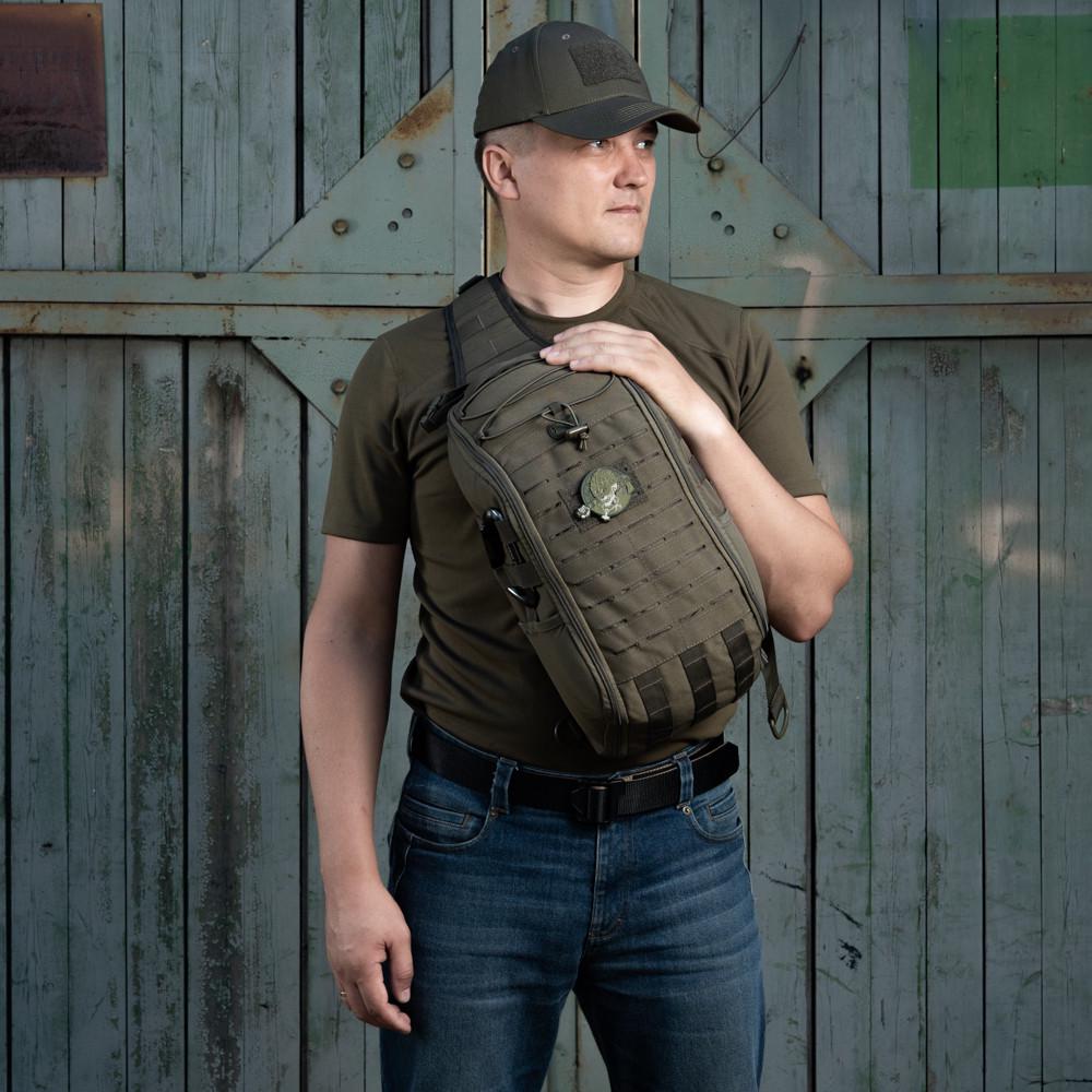 Рюкзак тактичний однолямковий M-Tac Armadillo Ranger Green (9156) - фото 8 Рюкзак тактичний однолямковий M-Tac Armadillo Ranger Green (9156) - фото 8