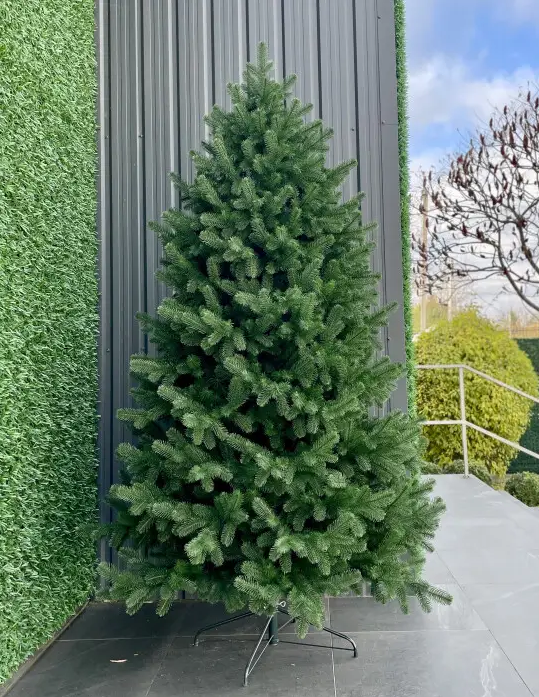 Елка искусственная HVOYA Lux литая с металлической подставкой 220 см Зеленая (110L/220/G)