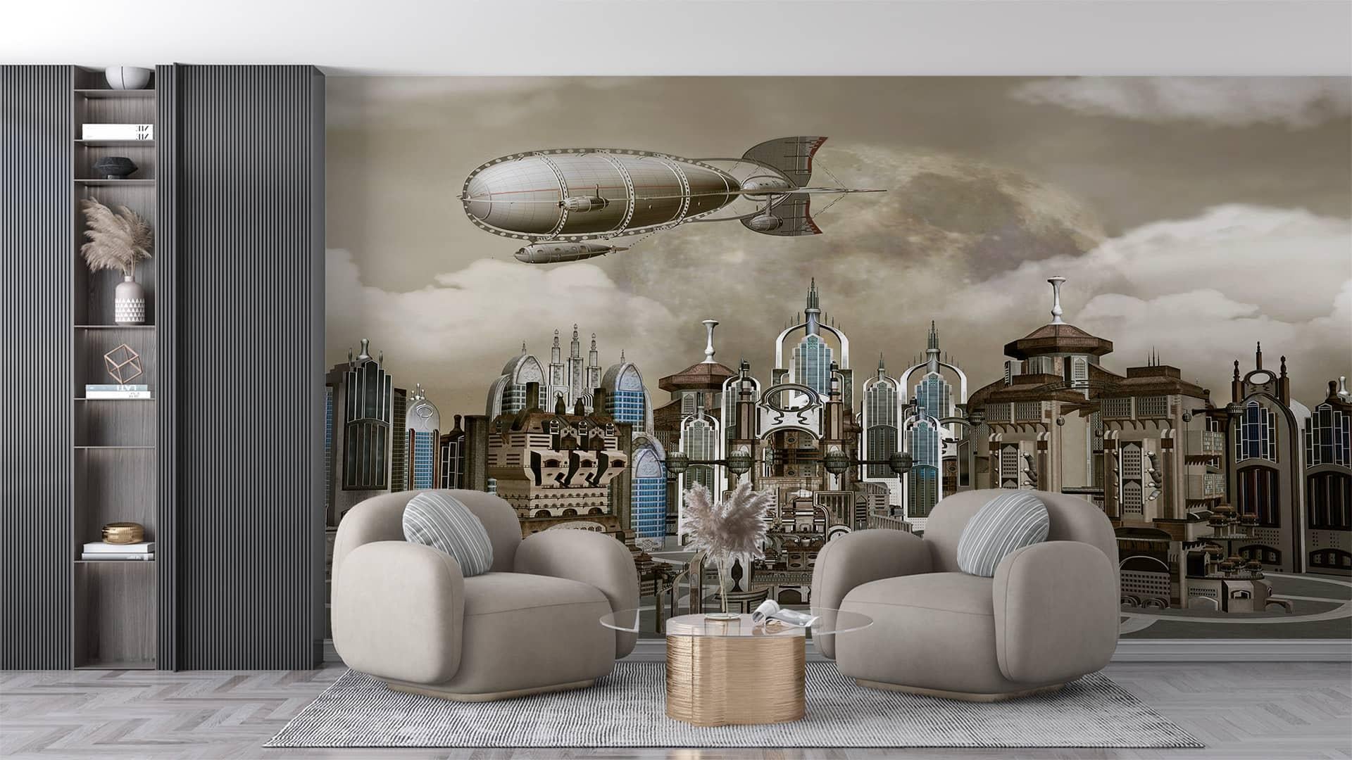 Фотошпалери флізелінові Styleo Print-walls Місто над часом 0580 300х250 см (Pw-0580/2)