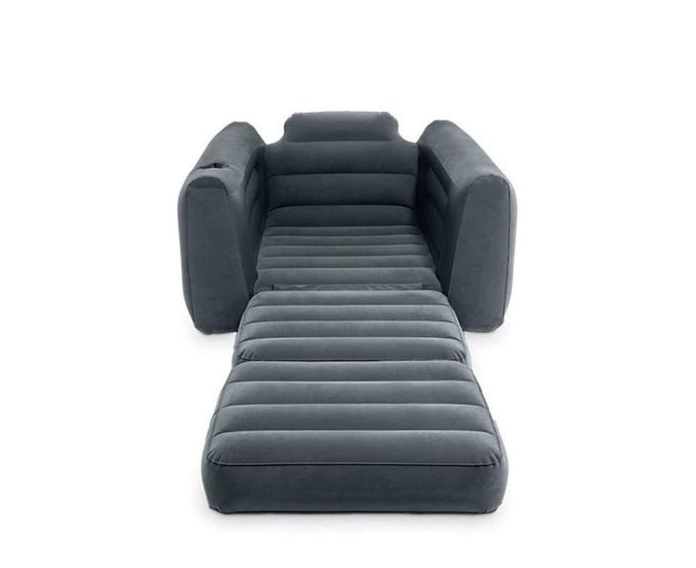 Крісло надувне трансформер Intex 224 х 117 х 66 см Сірий (66551) - фото 5 Крісло надувне трансформер Intex 224 х 117 х 66 см Сірий (66551) - фото 5