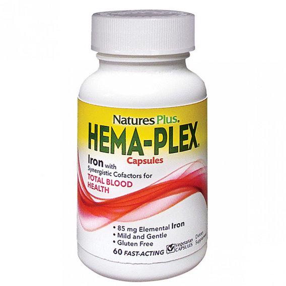 Комплекс для профілактики тиску та кровообігу Nature's Plus Hema-Plex 60 Veg Caps