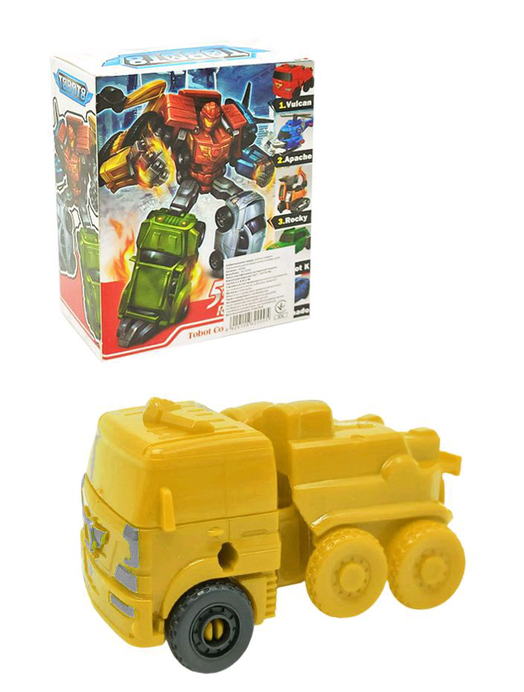 Трансформер Bambi HD44 Tobot mini Vulcan 10 см Жовтий (261799) - фото 3 Трансформер Bambi HD44 Tobot mini Vulcan 10 см Жовтий (261799) - фото 3
