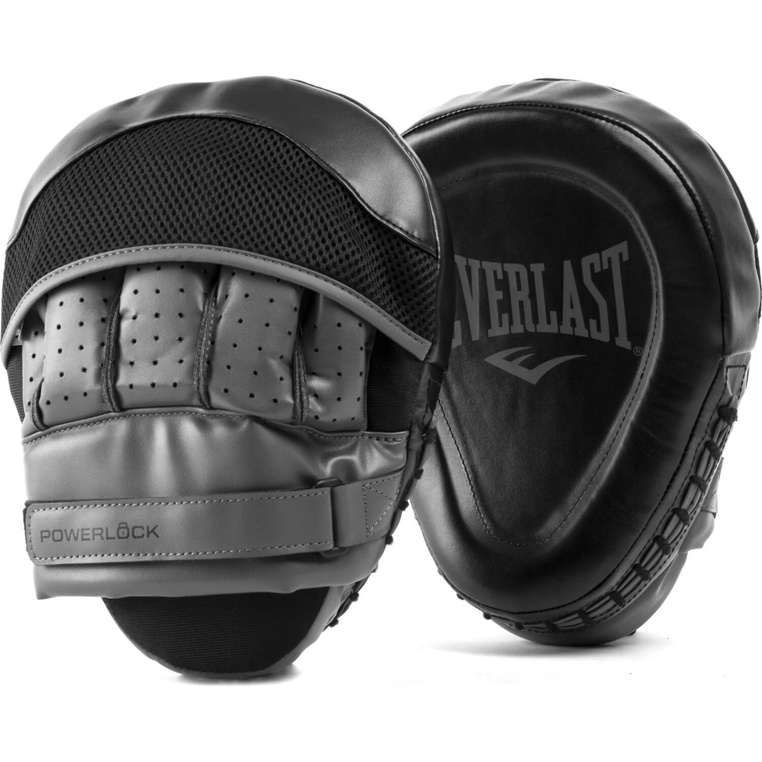 Лапи боксерські Everlast POWERLOCK FOCUS MITTS Темно-сіро-чорний (P00002746)
