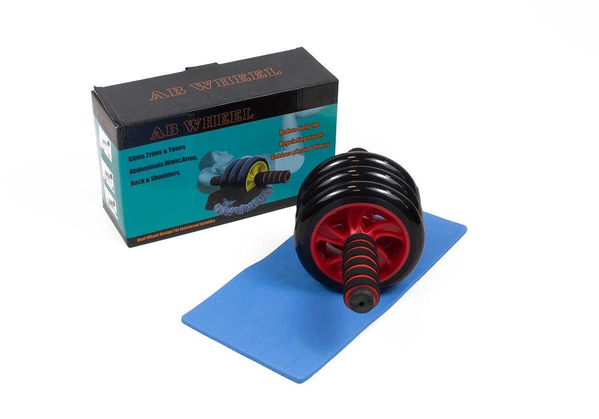 Ролик для пресса EasyFit с ковриком Красный (EF-1353-R) - фото 2