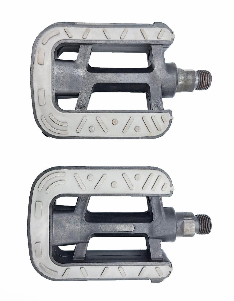 Педалі велосипедні пластикові з гумовим покриттям Чорний із сірим (G0000502) - фото 3
