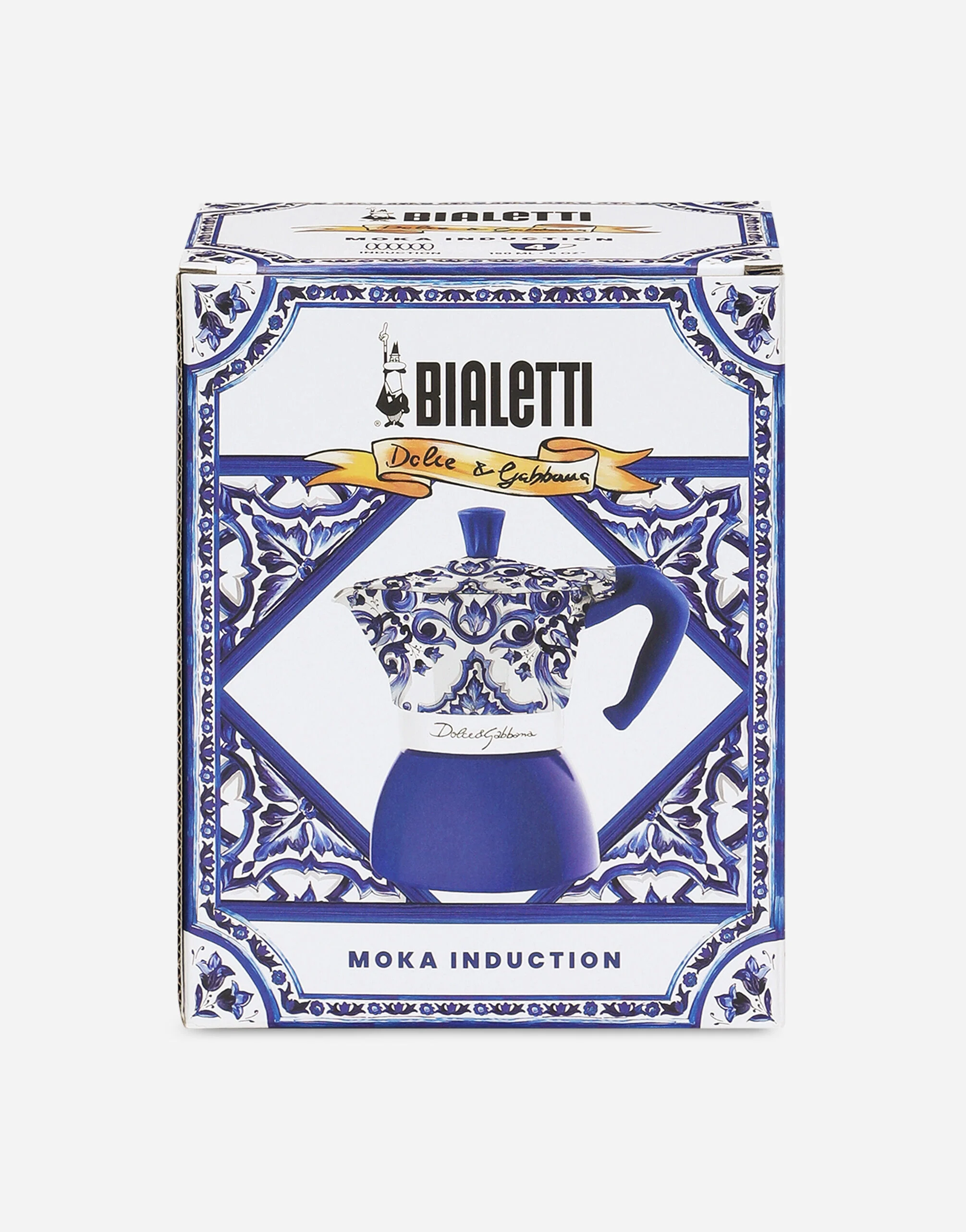 Гейзерная кофеварка Bialetti Dolce&Gabbana Mediterraneo MOKA INDUCTION 4 CUPS Blue (0005356) - фото 3 Гейзерная кофеварка Bialetti Dolce&Gabbana Mediterraneo MOKA INDUCTION 4 CUPS Blue (0005356) - фото 3