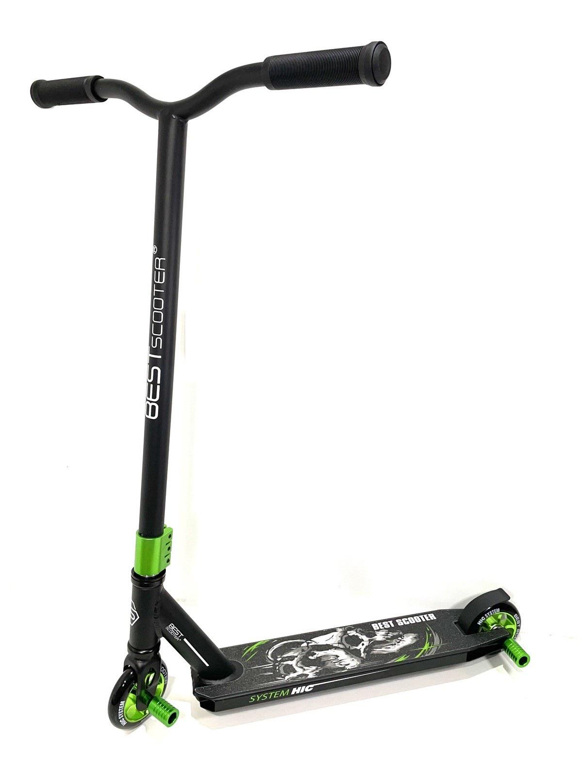 Самокат трюковой Best Scooter HIC система пеги колеса 100 мм Черный/Зеленый (45890702)