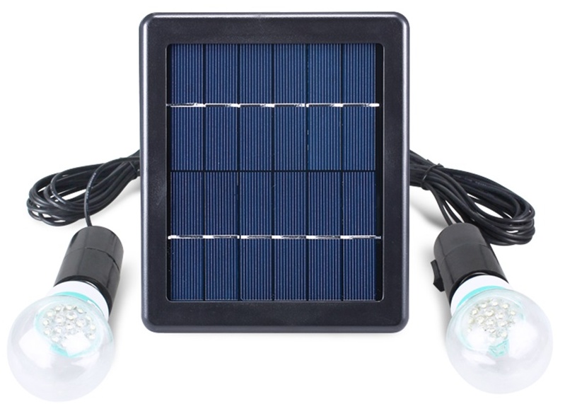 Світильник на сонячній батареї Hooree з двома енергозберігаючими лампами (1494203) - фото 2