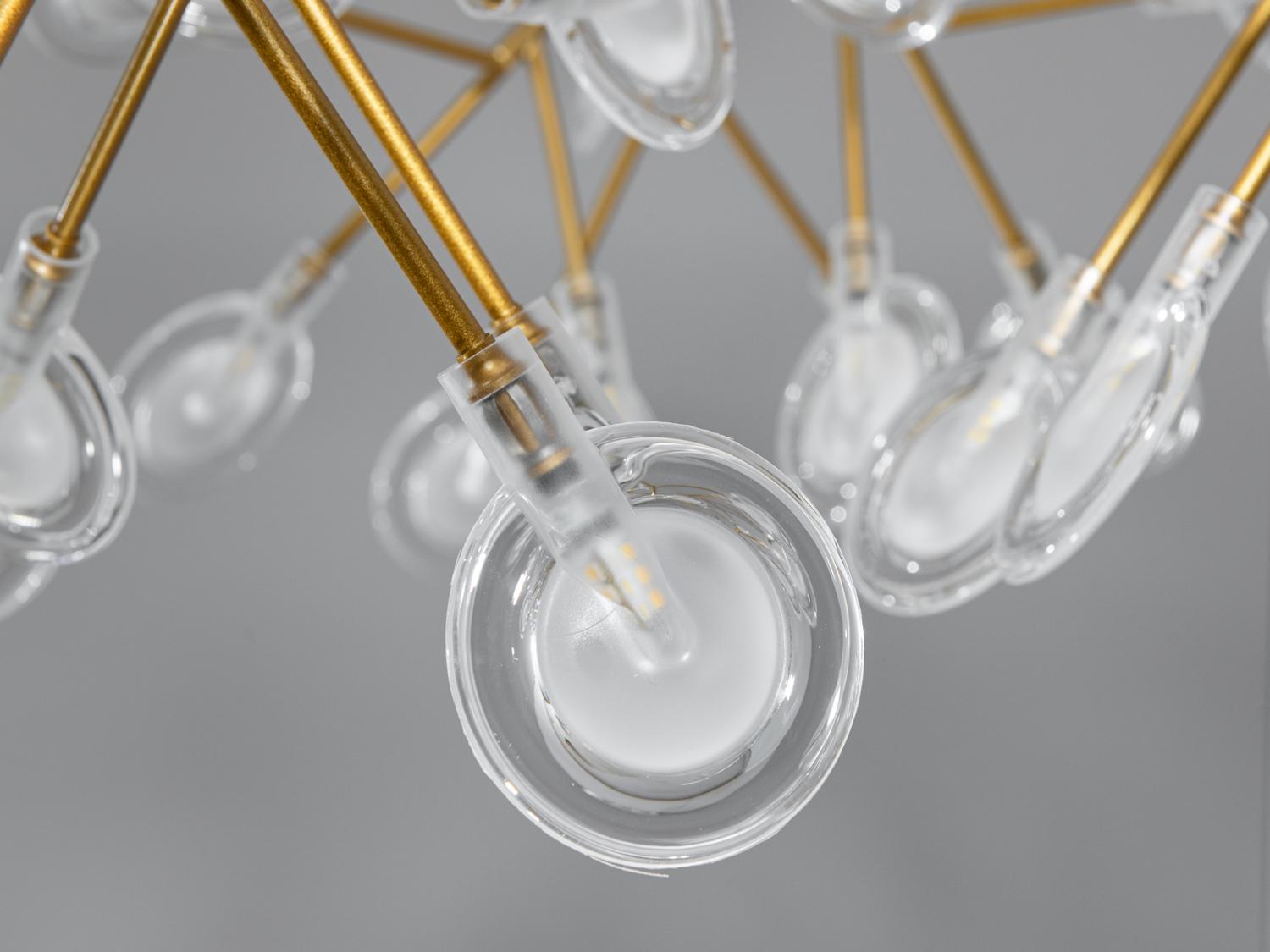 Люстра підвісна Світлячок 36 ламп Золотий сатин (Y887-36C GD) - фото 5