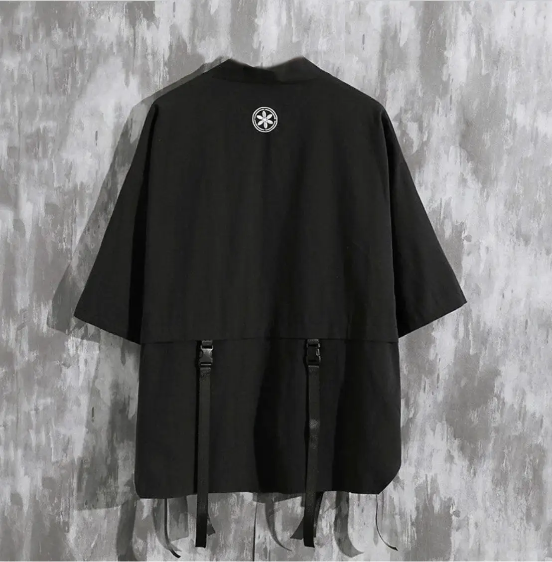 Хаорі кимоно Samurai Ninja у японському стилі Cyberpunk Techwear M Black (MK001056) - фото 5 Хаорі кимоно Samurai Ninja у японському стилі Cyberpunk Techwear M Black (MK001056) - фото 5