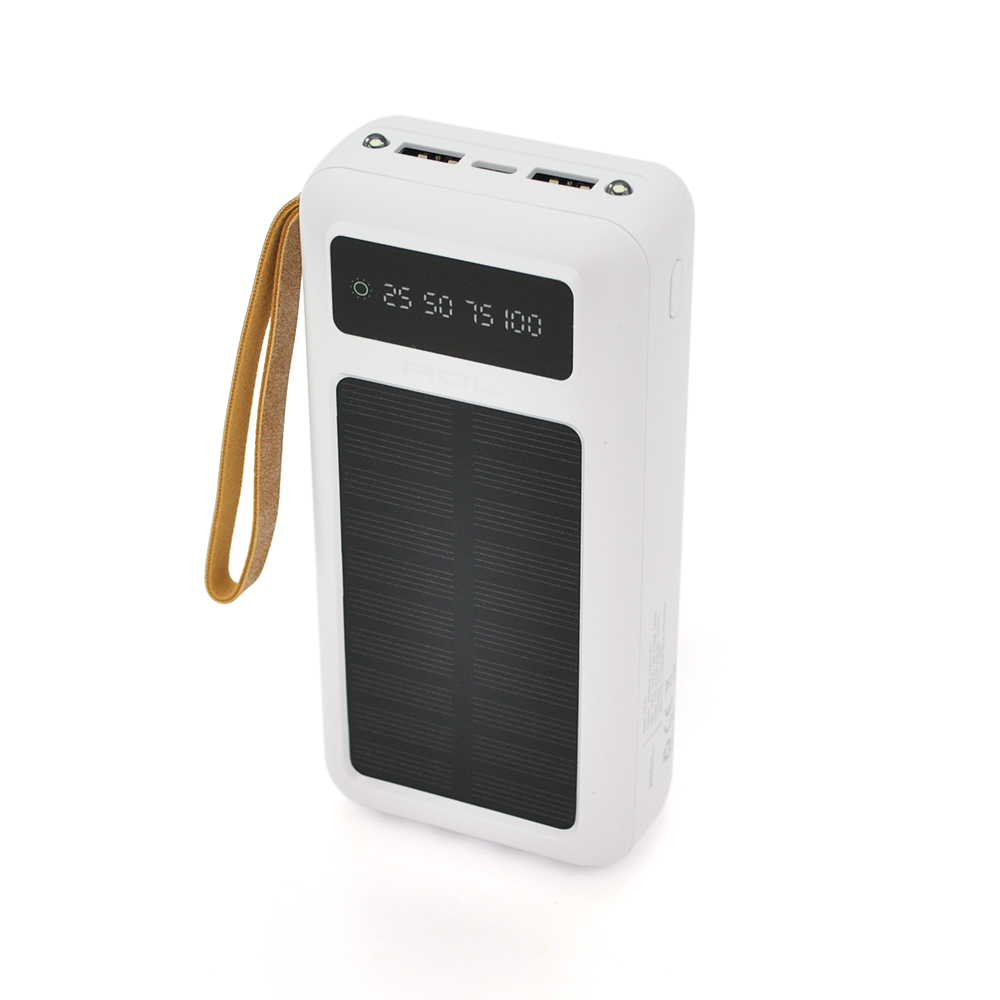 Повербанк ACL PW-61 30000 mAh сонячна панель Type-C Lighting Micro USB Білий (YUT_V7241)