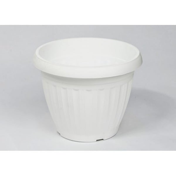 Горшок для цветов Бутон с подставкой 10,4 л 23x31 см Белый