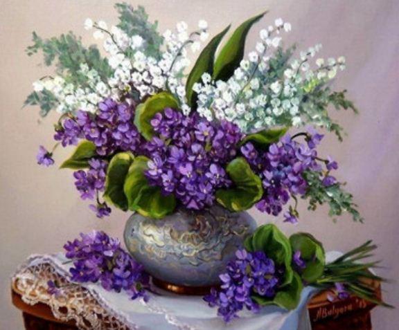 Картина по номерам Josef Otten Цветы Букет сирени 30х40 см в термопакете (1104EKTL_O-mt)