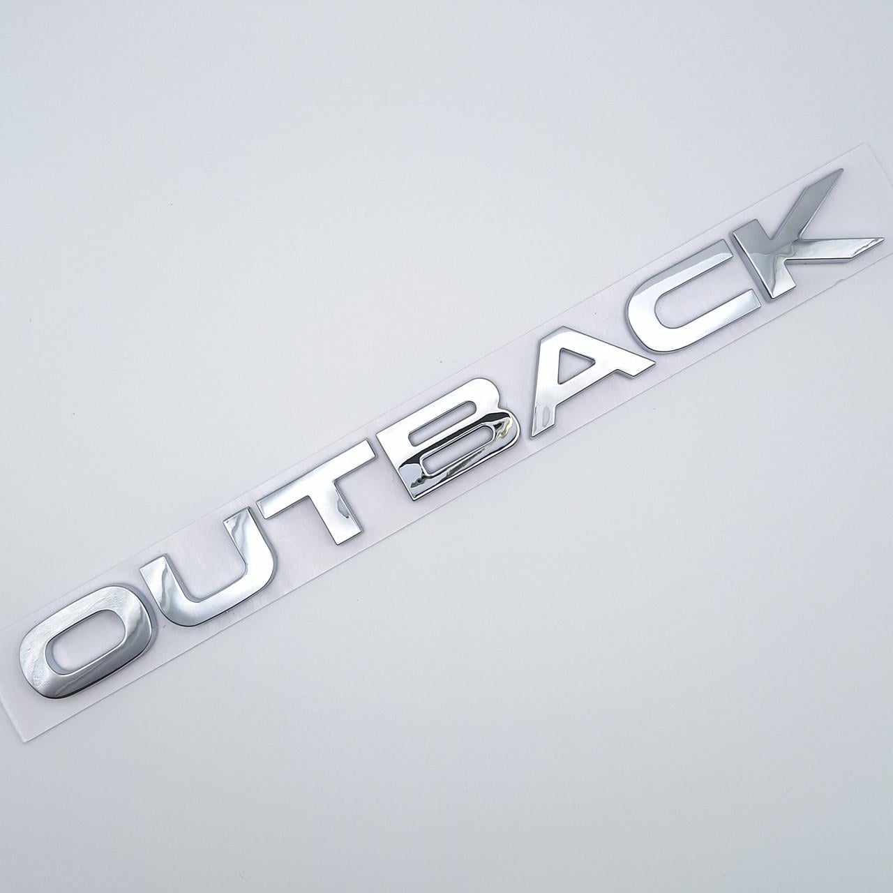 Эмблема надпись Outback Subaru 21,5х1,8 см Хром глянцевый (2343666634)