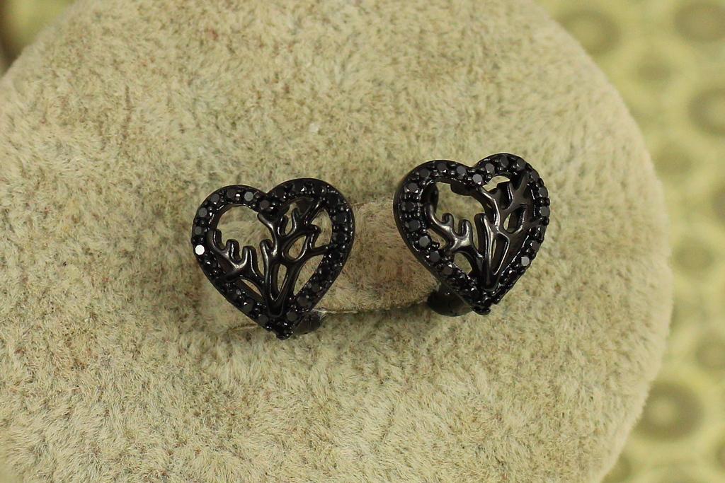 Серьги Xuping Jewelry Зародыш любви блек ган 1,2 см (34806434)