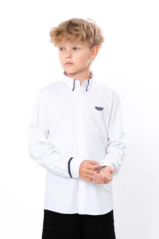Сорочка для хлопчика підліткова Носи Своє 140 см Білий (12530)