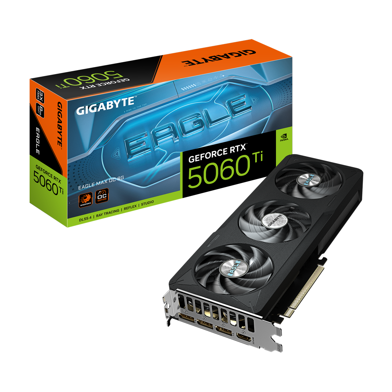Видеокарта RTX 5060 Ti 8GB GDDR7 Eagle Max OC Gigabyte (GV-N506TEAGLEMAX OC-8GD)