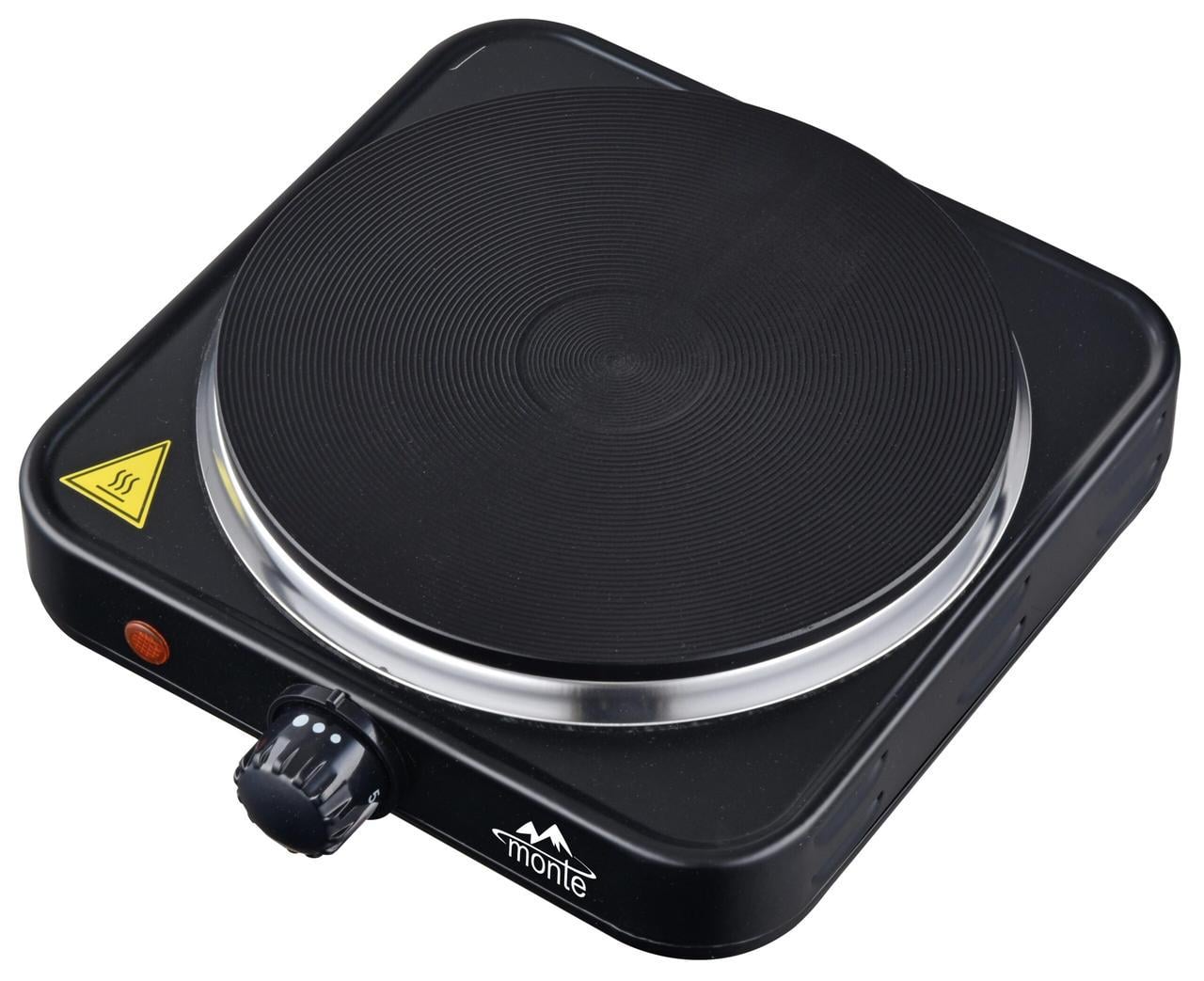 Электроплита Monte MT-2106 Black 1500 Вт 1 конфорка 18,5 см чугунная с термостатом