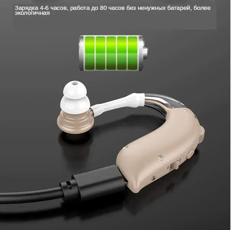 Слуховий апарат завушний цифровий акумуляторний до 80 годин роботи (4000706260900) - фото 4