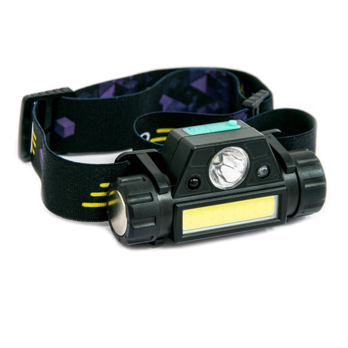 Налобный фонарик аккумуляторный (18309-Нов)