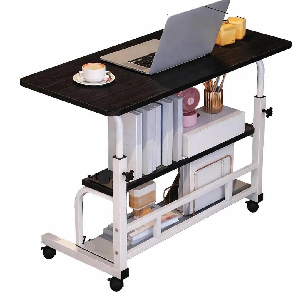 Стол прикроватный на колесиках DASH-1846 с регулировкой высоты и складной столешницей 60х40 см Черный Стол прикроватный на колесиках DASH-1846 с регулировкой высоты и складной столешницей 60х40 см Черный