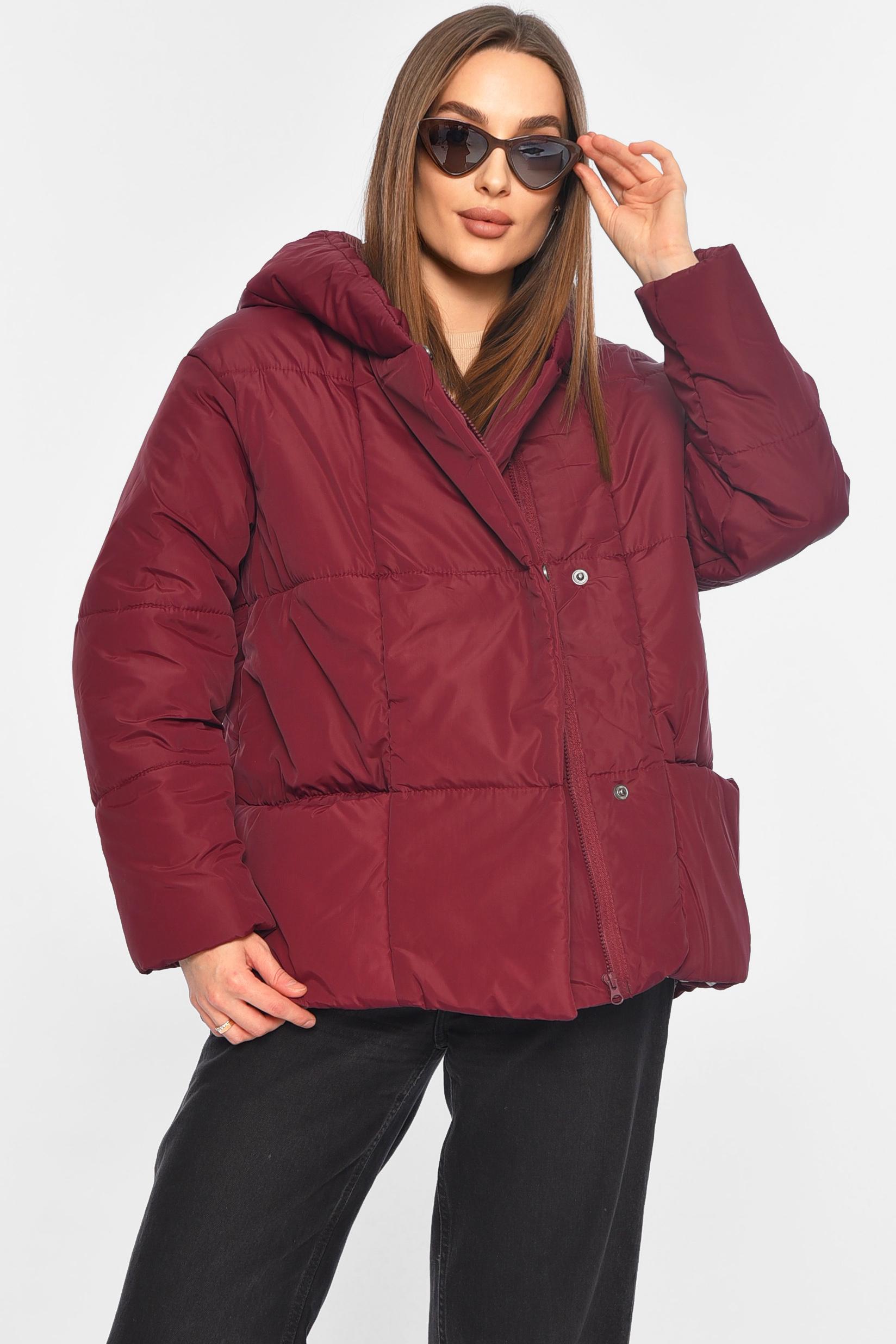 Куртка женская демисезонная 2XL Бордовый (196402)