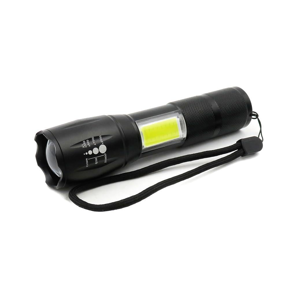 Фонарь аккумуляторный LED COB с зумом 3 режима USB (XA047)
