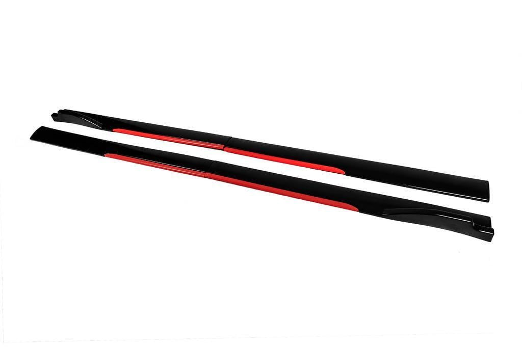 Накладки универсальные на пороги боковые Niken ABS Red 4 шт. (127771)