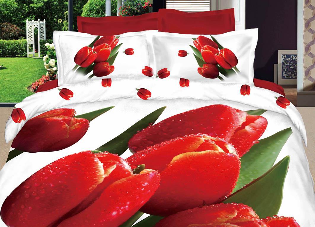 Комплект постельного белья Love You семейный 3D Март STP347